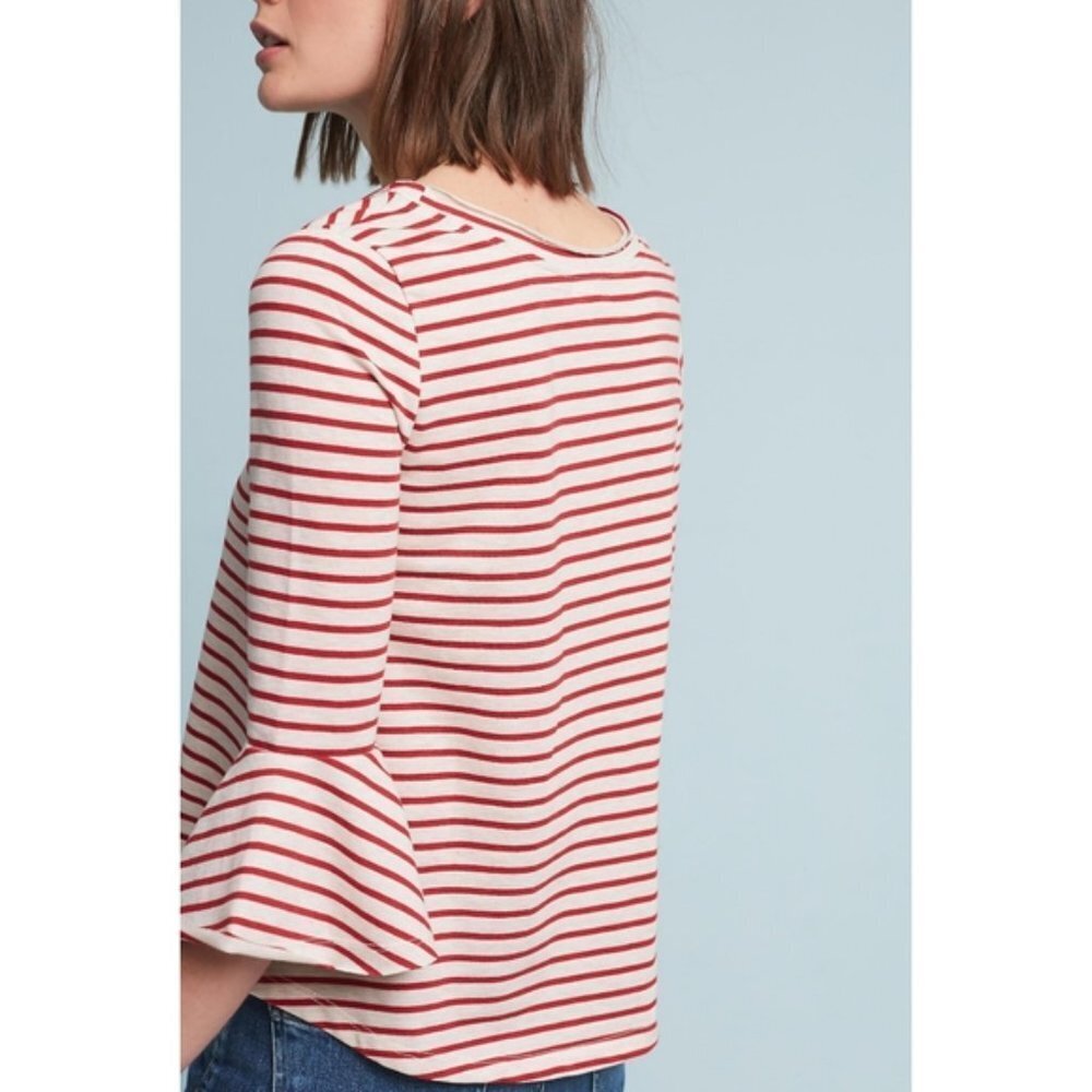Anthropologie Deletta Celina Ruffle-Sleeve Top - Picture 2 of 5